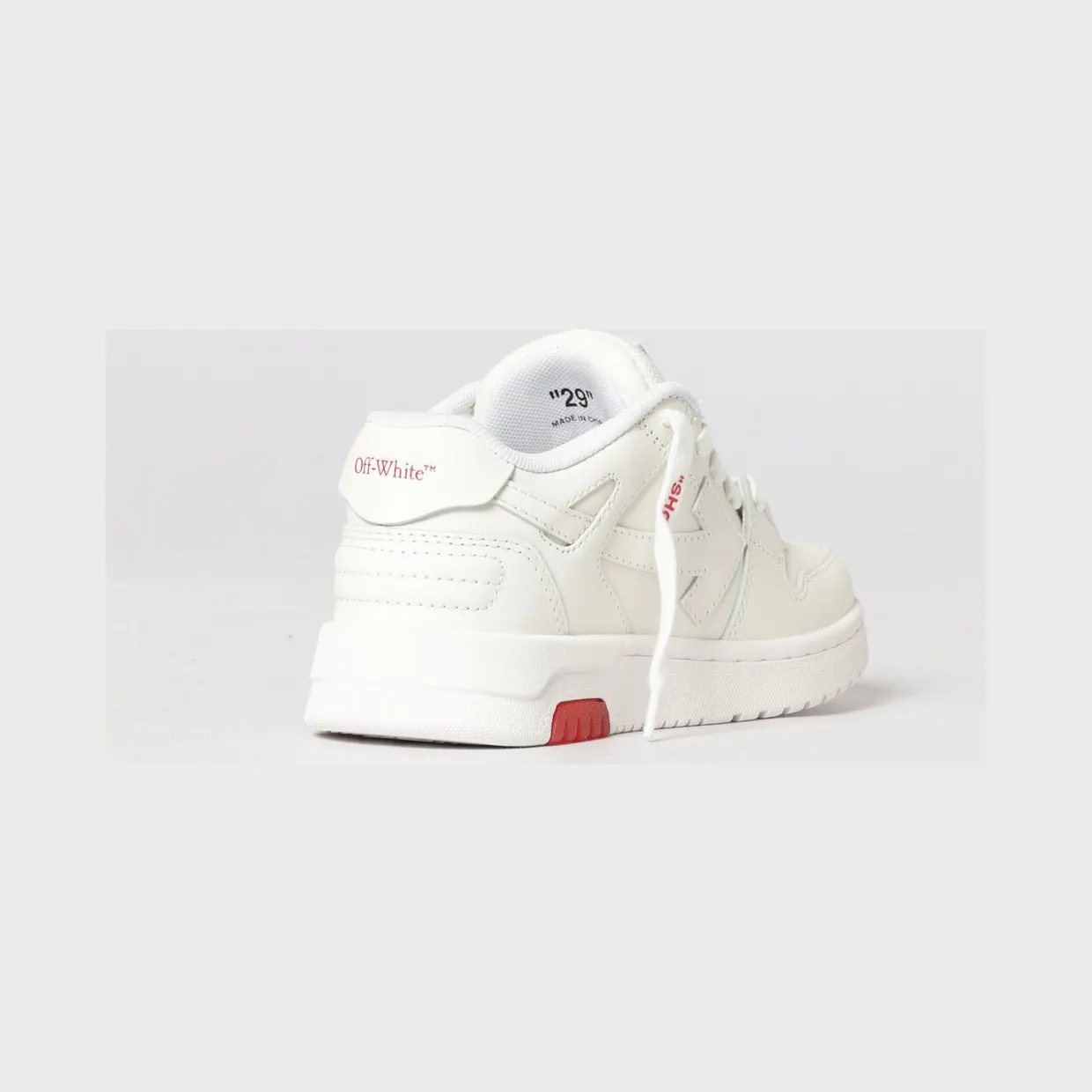 Off-White Out Of Office “For Walking” Leather Sneakers White (B011S6L0020125) (2)