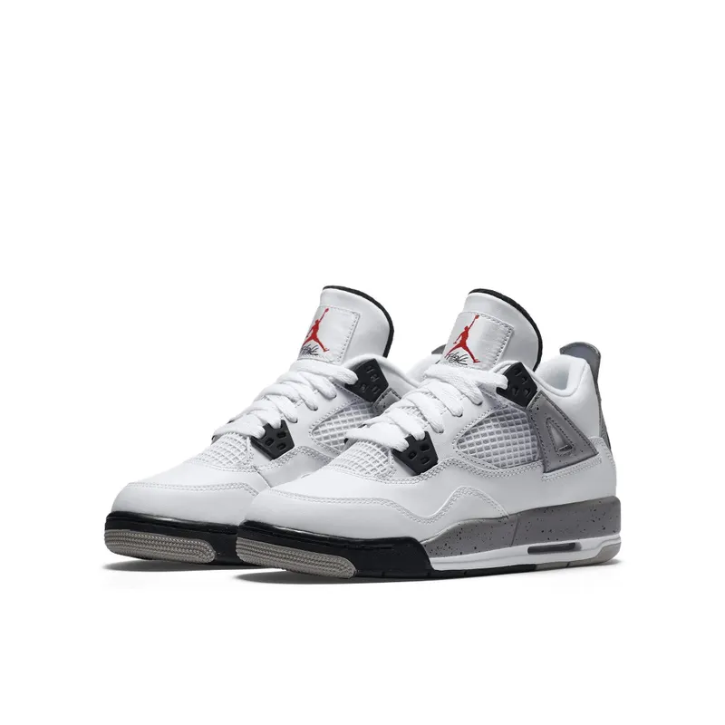 Jordan 4 Retro White Cement 2016 (GS) White/Fire Red-Black-Tech Grey (836016-192)