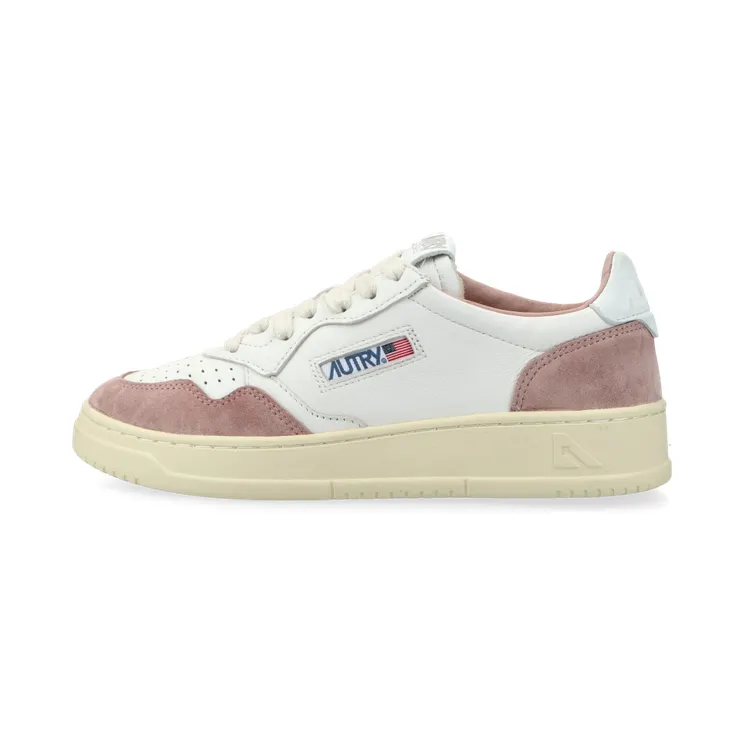 Autry Medalist Low W (goat / suede / white / nude) – AULWGS28