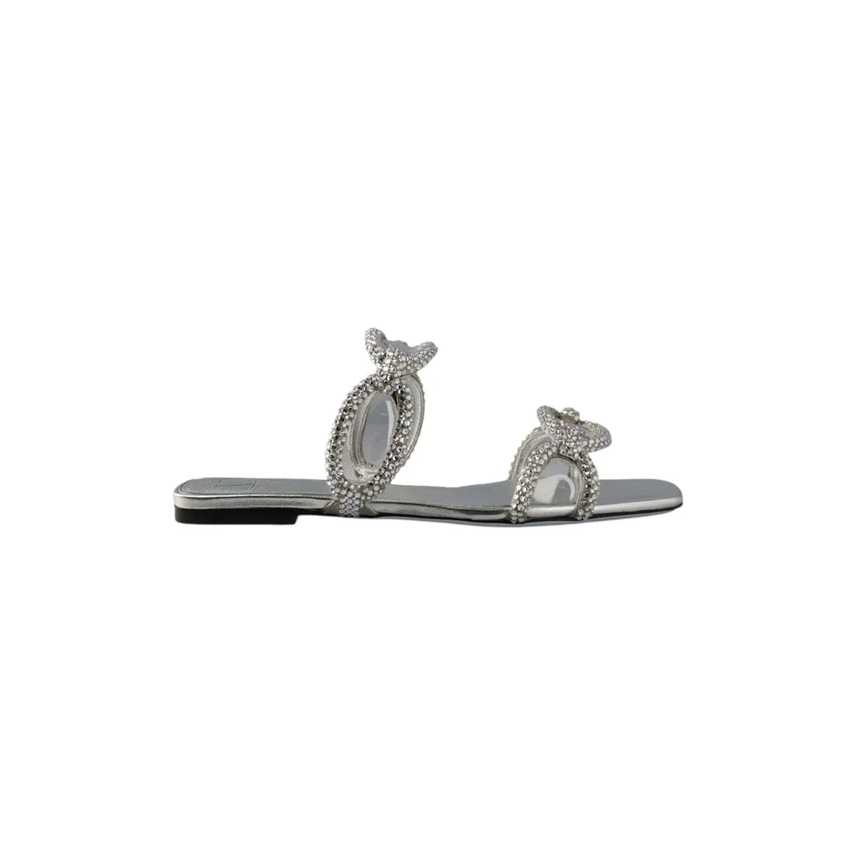 Valentino Chain Embellished Slip-On Sandals Silver (2W2S0GK2APLS13)
