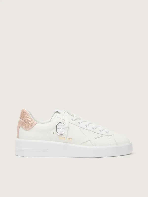 Golden Goose Purestar With Leather Star And Suede Heel Tab With Swarovski Crystals (GWF00197.F006512.12108)