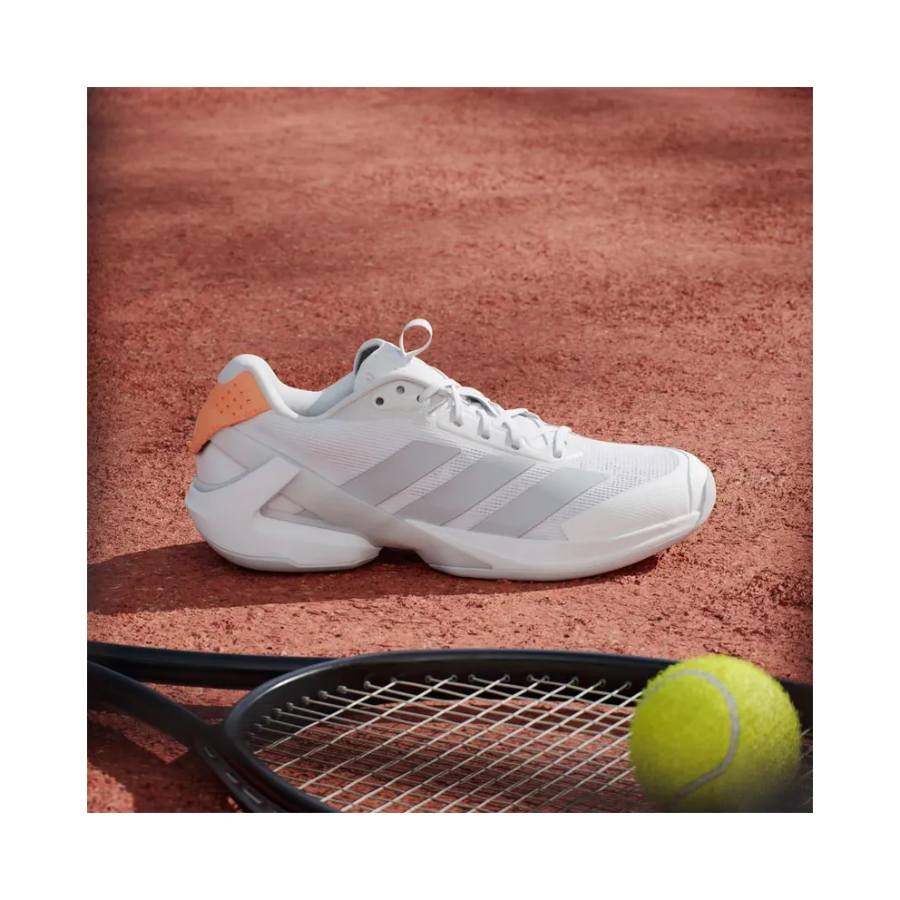 Adidas adizero Ubersonic 5 Tennis Cloud White / Halo Blue / Beam Orange (JR1755)