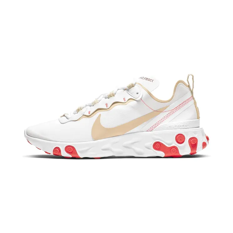 Nike React Element 55 ‘Ember Glove’ (2019) “White / Ember Glow / Desert Ore” (BQ2728-101)