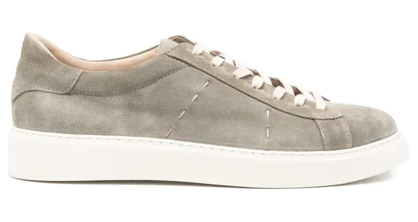 Eleventy Suède met contrasterende stiksels “Green” (N77SCAN02SCA0N001)