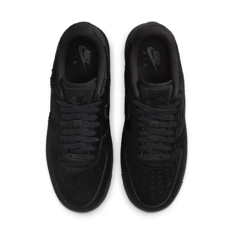 Nike AIR FORCE 1 ’07 “Triple Black Pony Hair” (II7398-001)