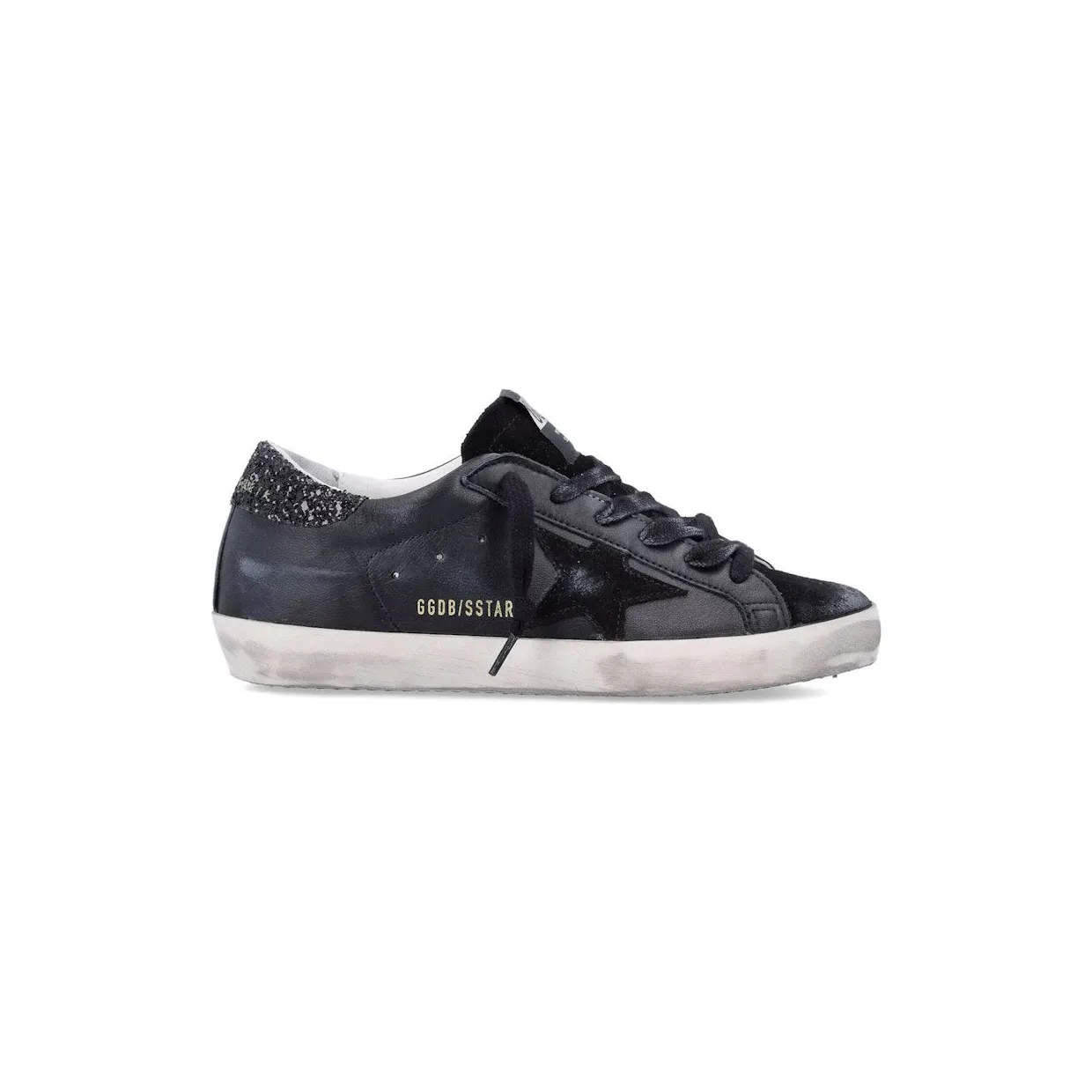 Golden Goose Superstar Black Glitter Heel (GWF00101.F003463.90100)