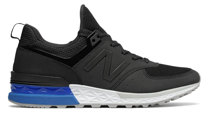 New Balance 574 Black/White-Blue Black/White-Blue (MS574SCS)