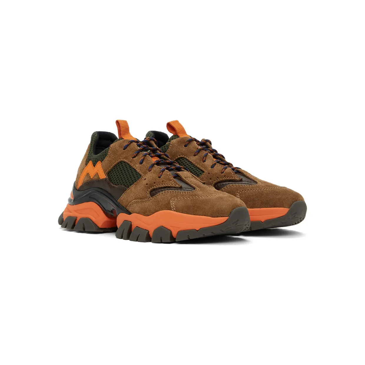 Moncler Enfant Kids Khaki & Orange Leave No Trace Sneakers (954 – 4M707 – 00 – 02) (4)