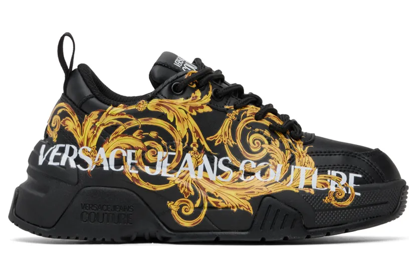 Versace Jeans Couture White & Gold Stargaze Sneakers (E73VA3SF4EZP013)