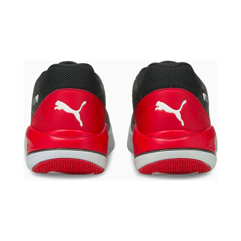 Puma Eliminate Power Nitro Handball Shoes White/Black/Red (106460-01)
