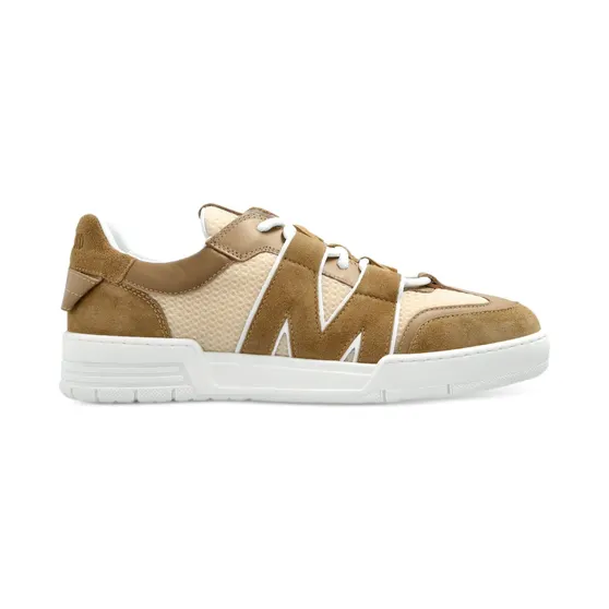 Moschino Mesh sneakers met logo-reliëf – Beige (MB15224G0NGH3)