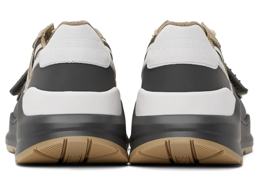 Burberry Tan & Grey Ramsey Sneaker (8032371) (4)