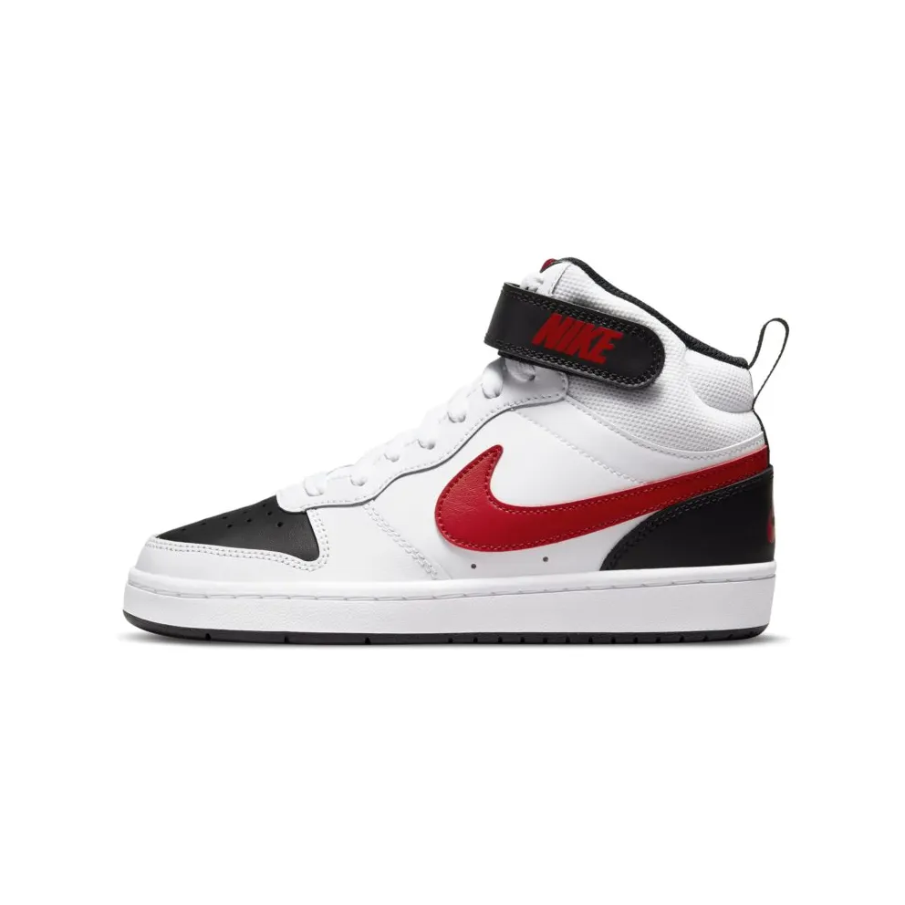 Nike Court Borough Mid 2 White University Red (GS) (CD7782-110)