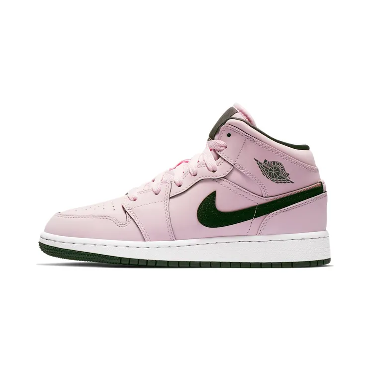 Air Jordan 1 Mid GS “Pink Foam / White / Anthracite / Black” (555112-601)