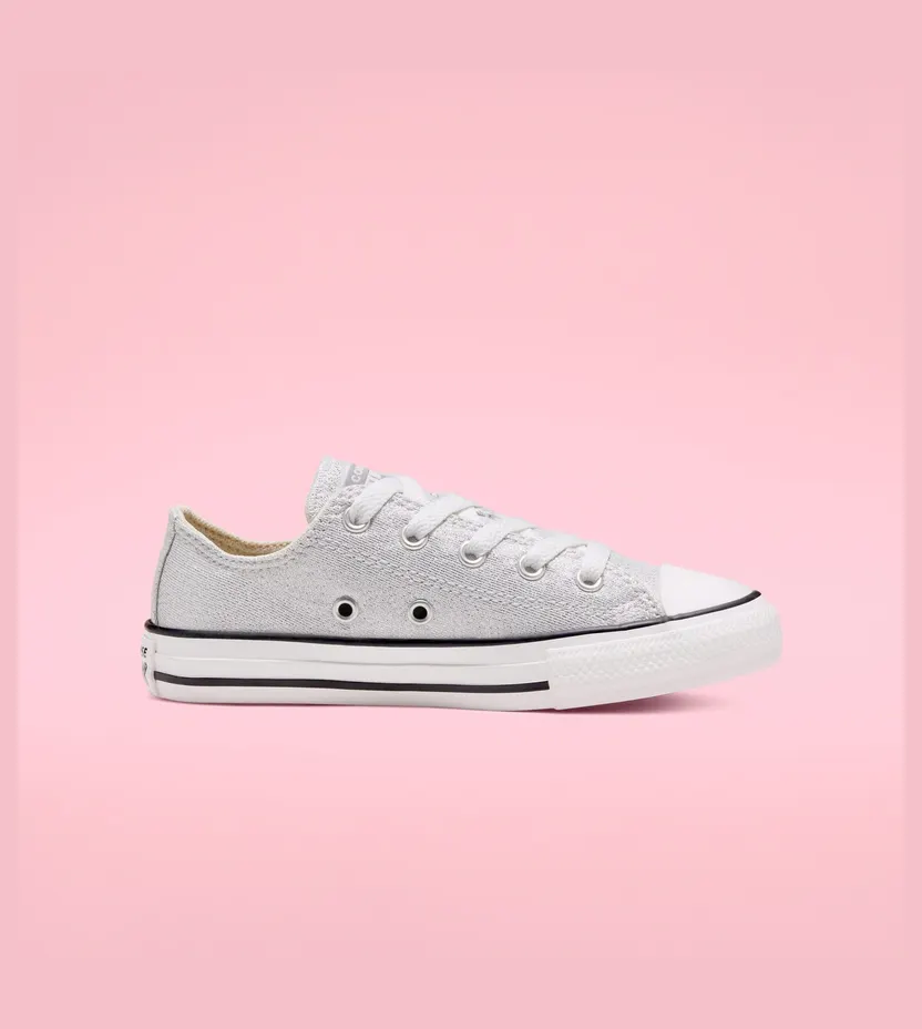 Converse Summer Sparkle Chuck Taylor All Star Low Top voor kids Photon Dust/natural Ivory (667571C)