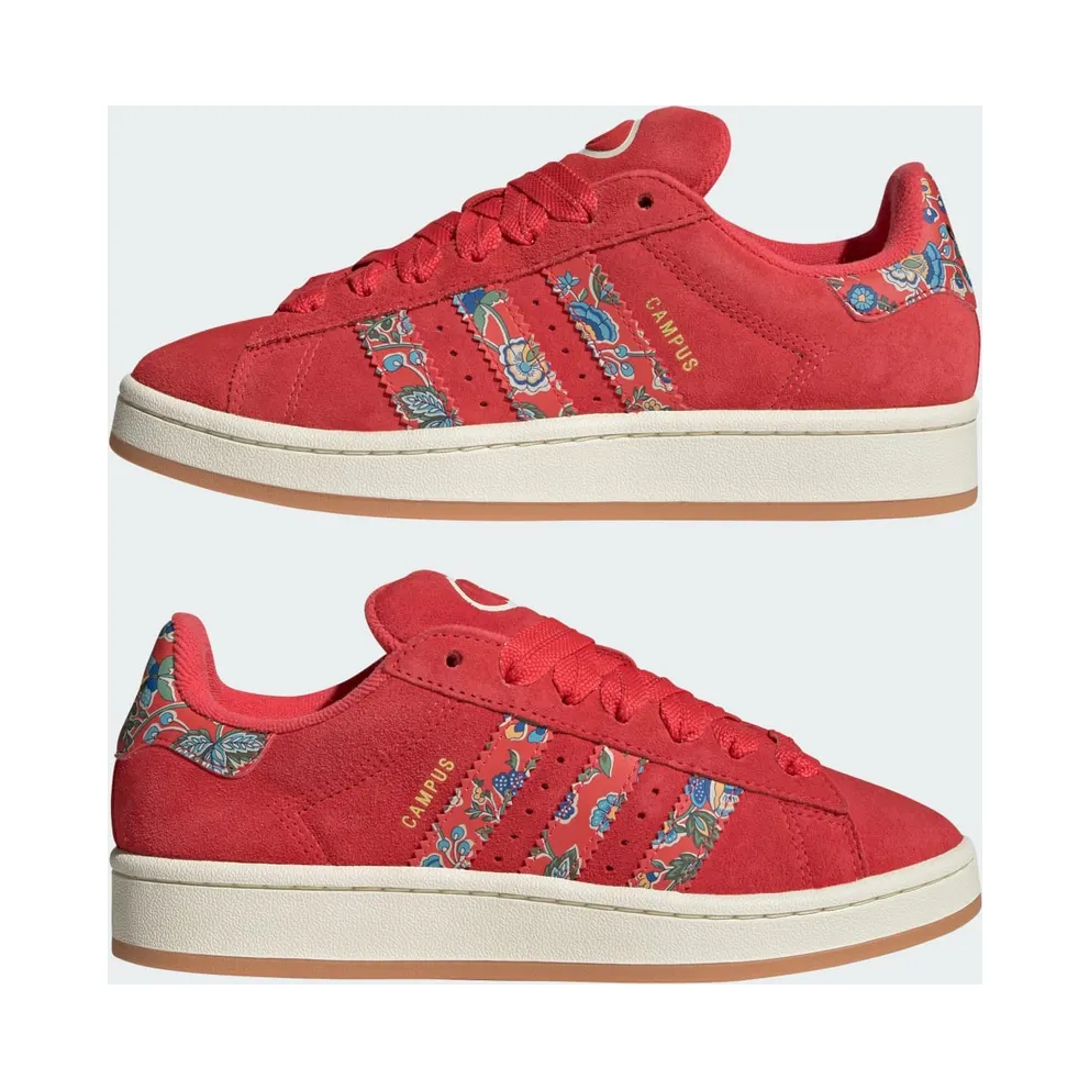 Adidas Campus 00s x Liberty London Semi Lucid Red / Cream White / Gold Metallic (JS1330)
