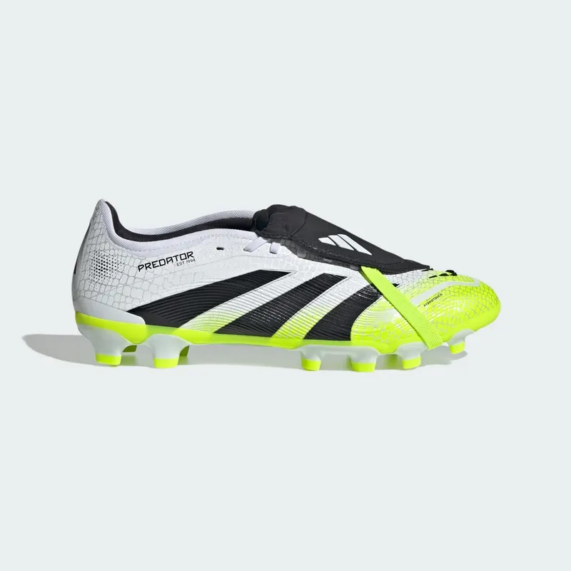 adidas Predator Pro Fold-Over Tongue MG Cloud White Core Black Lucid Lemon (JS4074)