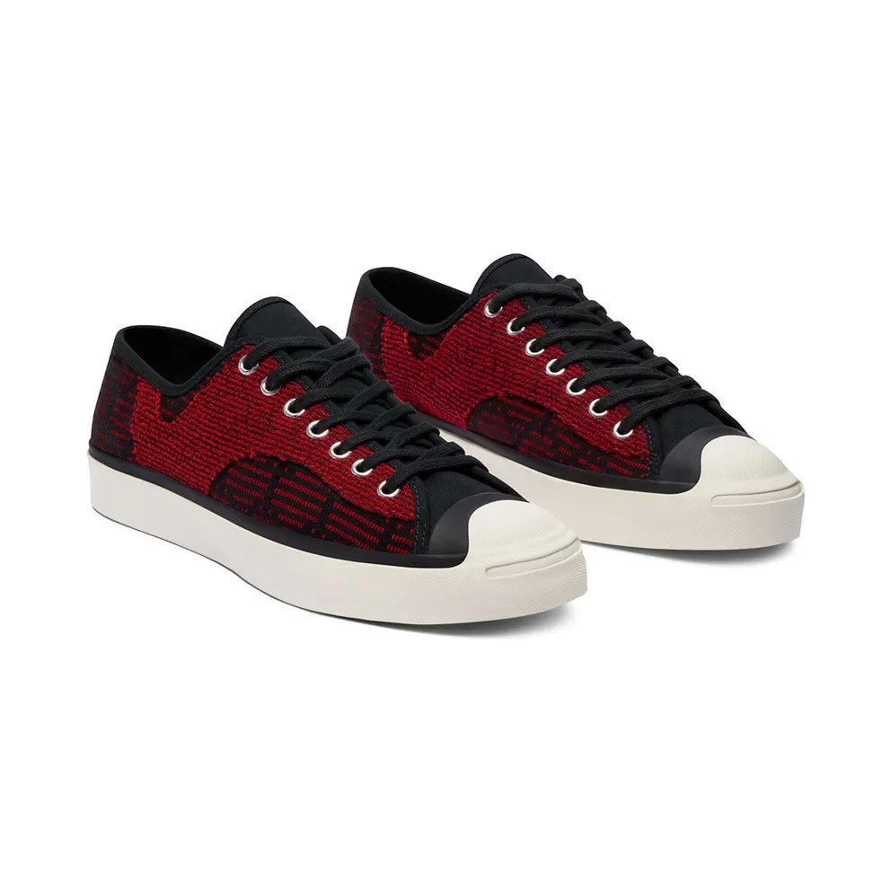 Converse Patchwork Jack Purcell Rally Low Top Black/tomato Puree/white (170473C)