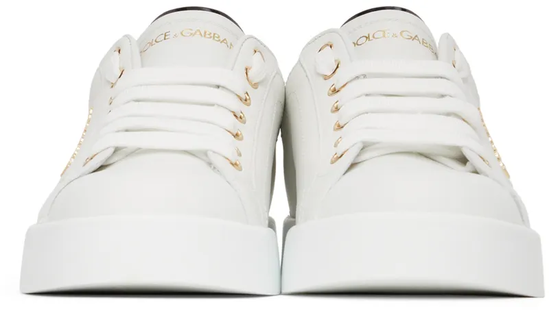 Dolce & Gabbana White & Black Portofino Low (CK1602 AH506)