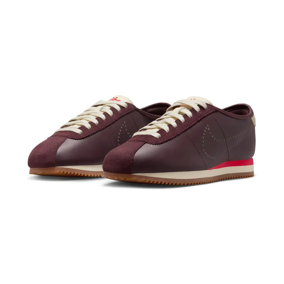 Nike Cortez Leather “Perforated Swoosh – Burgundy Crush” (HQ1841-601)