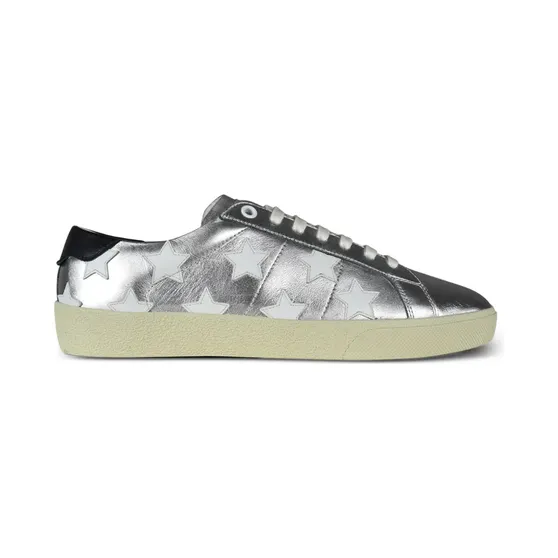 Saint Laurent Court Classic mit Stern-Patch “Silver” (58013608C208283)