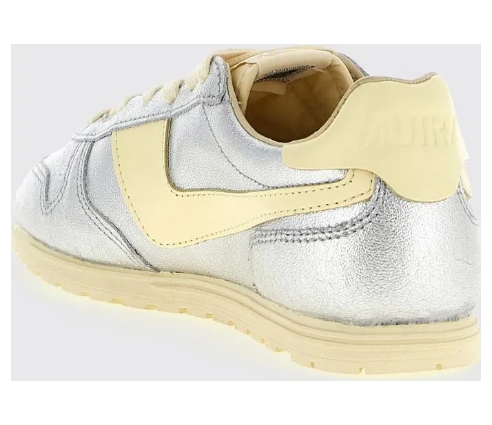 Autry Windspin Laminated Leather Sneakers Silver (WSLWAJ02AJ02) (2)