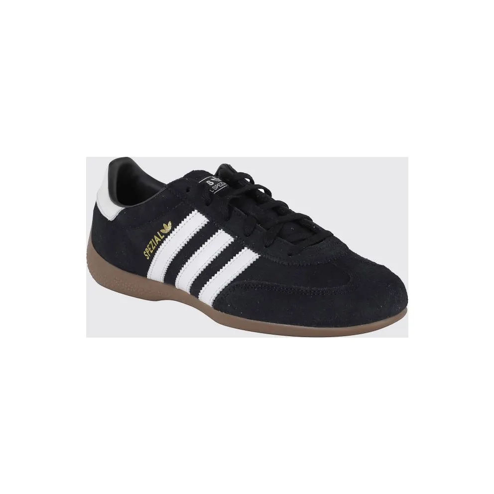 Adidas Originals Handball Spezial Leather and Suede Sneakers with 3-Stripes Black (KJ3629)