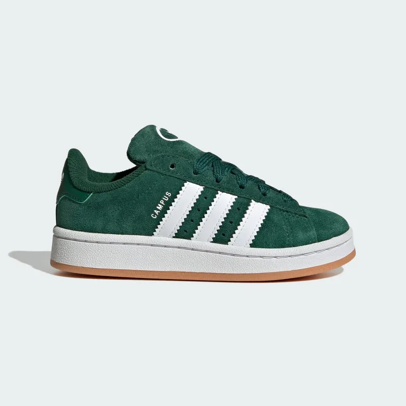 adidas Campus 00s Elastic Lace Kids Dark Green / Cloud White / Gum (JI4332)