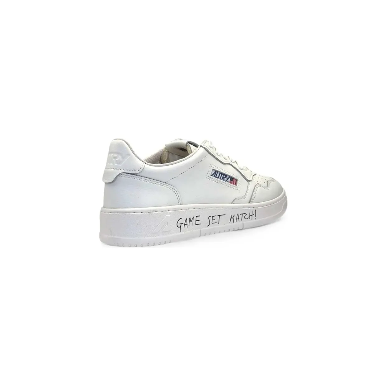 Autry Medalist Slogan-print Leather “White” (AULM ML08) (4)