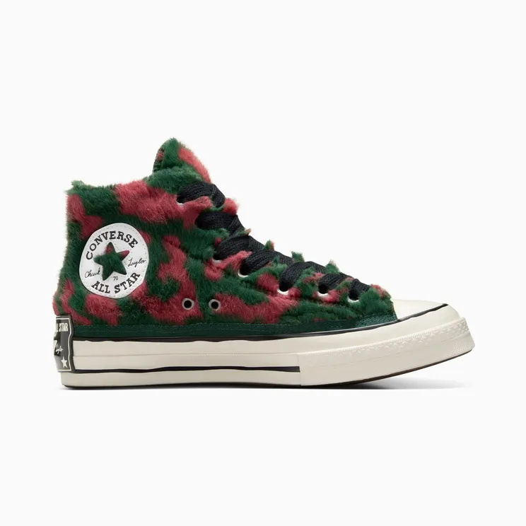 Converse Chuck 70 Luxe Plush Astrodust/Green Envy/Egret (A09503C)
