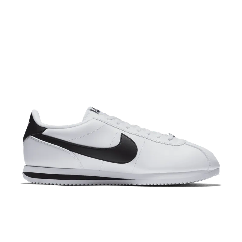Nike  Cortez Basic Leather White Black (2017) White/Metallic Silver-Black (819719-100)
