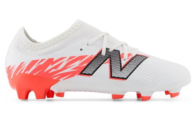 New Balance Furon V8 Team Junior FG White Energy Red Black (PS/GS) (SJF3FIB8)