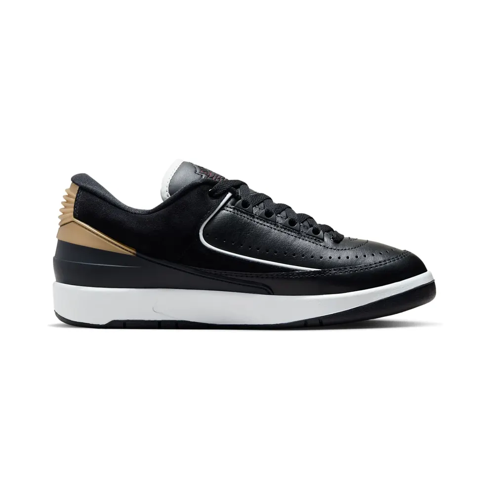 Air Jordan 2 Retro Low ‘Black/Varsity Red’ Black/Metallic Gold/Off-White/Varsity Red (DX4401-001)