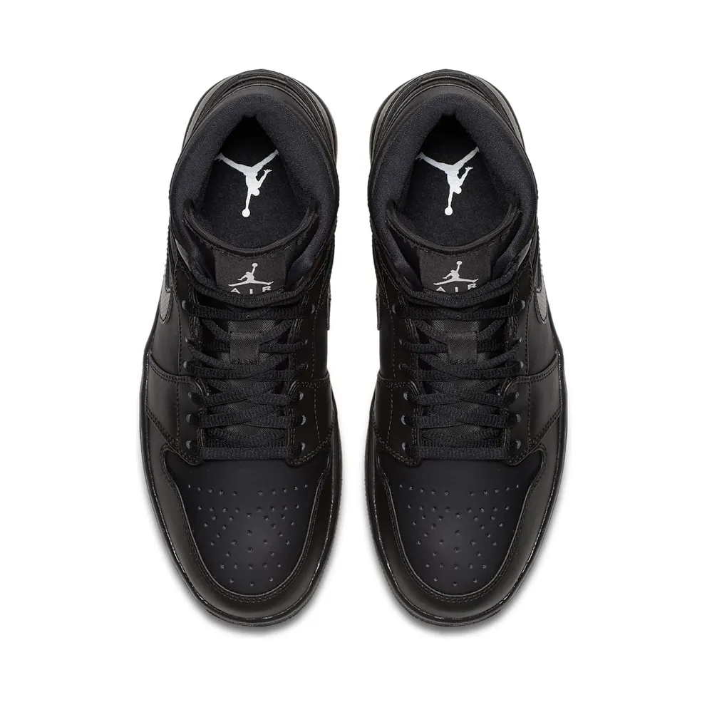 Jordan 1 Retro Mid Black (2017) Black/White (554724-034)