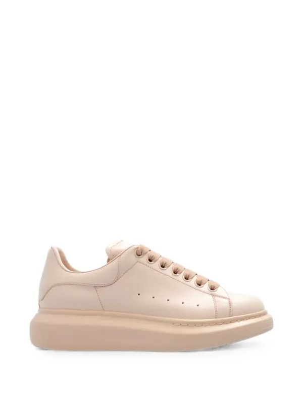 Alexander McQueen Oversized leren sneakers – Beige (718139WIEEM)