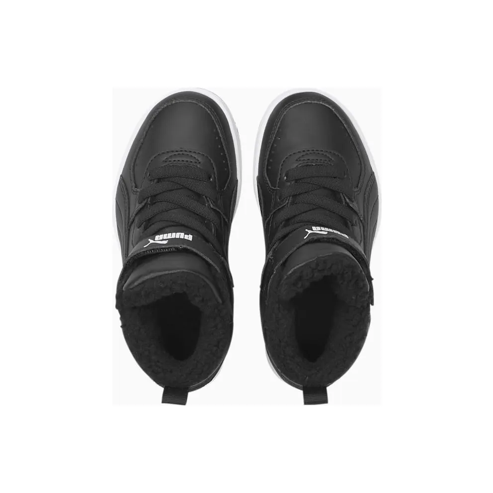 Puma Rebound Joy Fur Kids White/Black (375479-01)