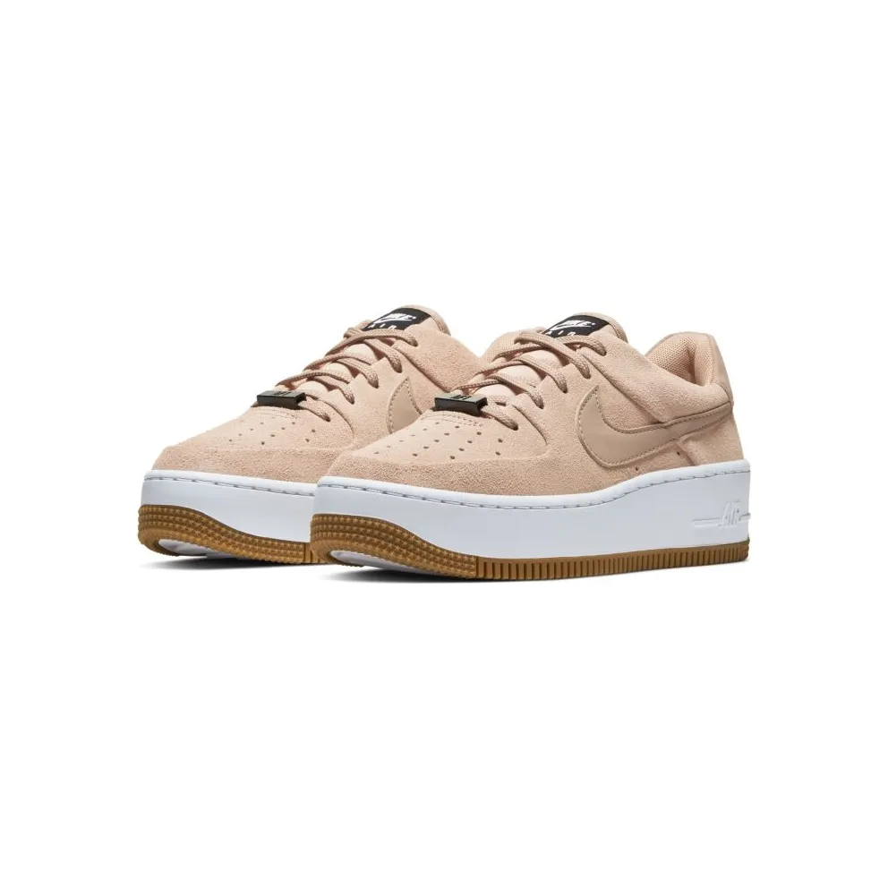 Nike Air Force Sage Low Beige Suede (W) Beige/White/Black (AR5339-203)