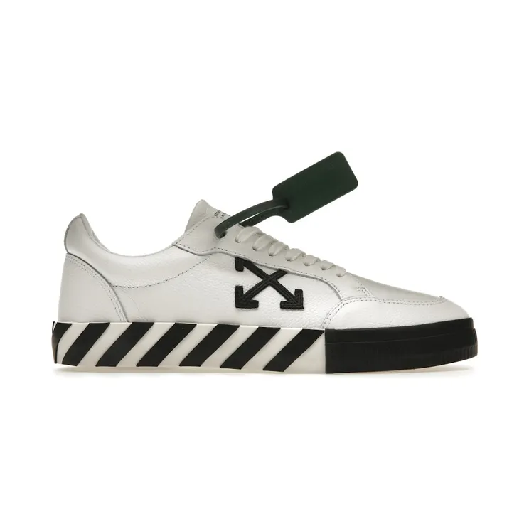 OFF-WHITE Vulc Low Leather White Black SS22 (OMIA085C99LEA0010110)