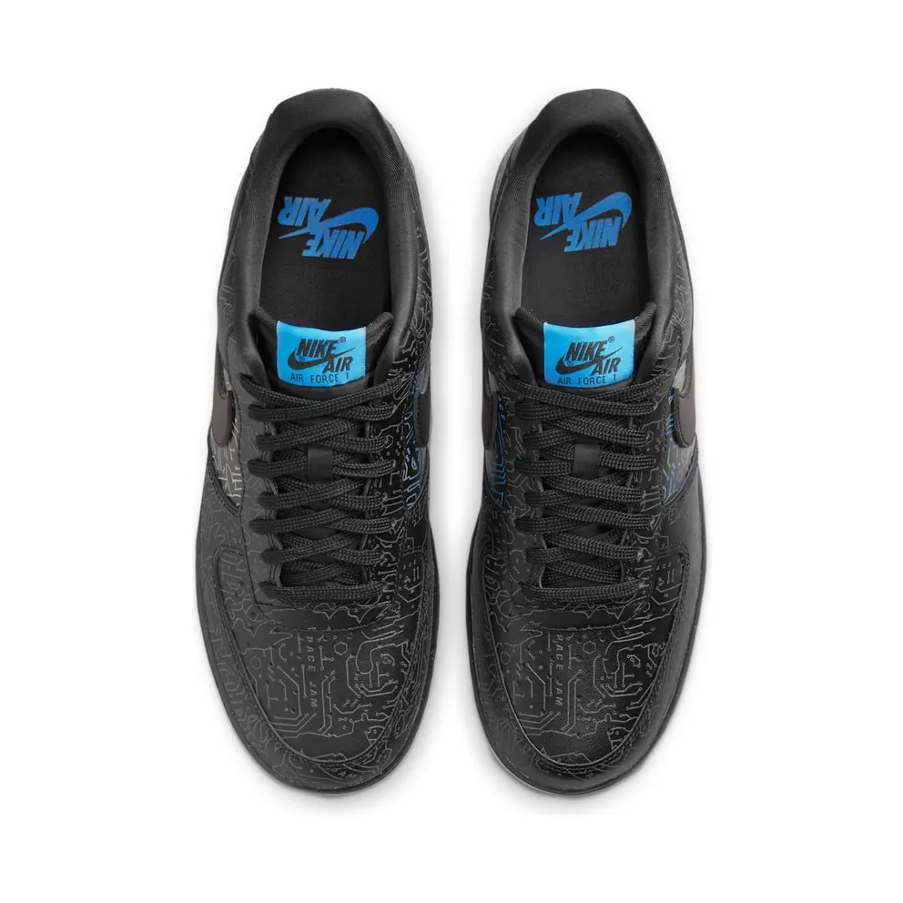 Nike Air Force 1 Low Computer Chip Space Jam (GS) – “Black / Electric Blue” (DH5354-001)