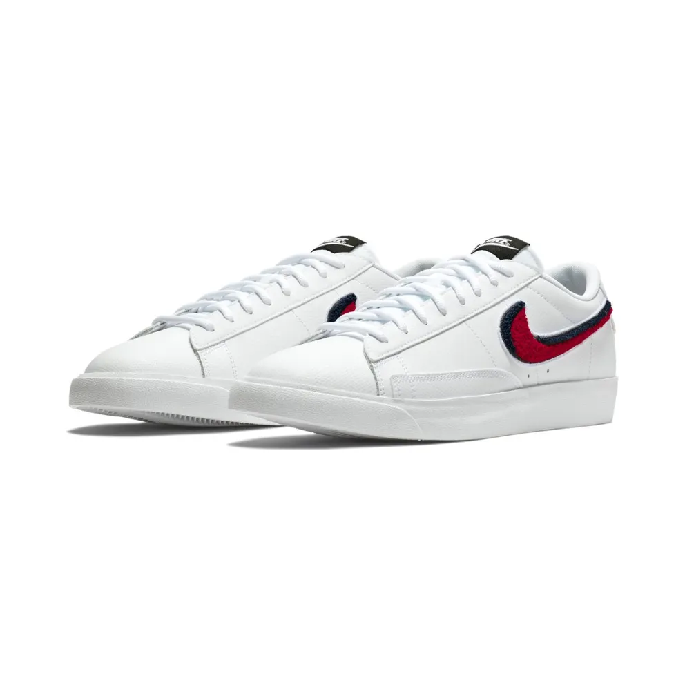 Nike Blazer Low 3D White Blue Red White/White-Blue Void-University Red (AV6964-100)