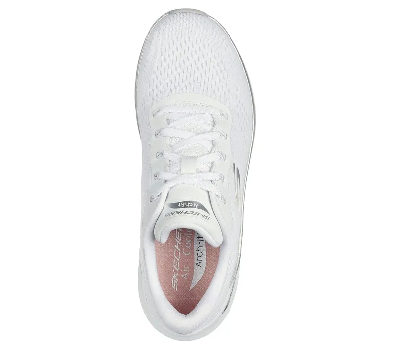 Skechers Arch Fit 2.0 – Glow The Distance Sneaker White/Silver