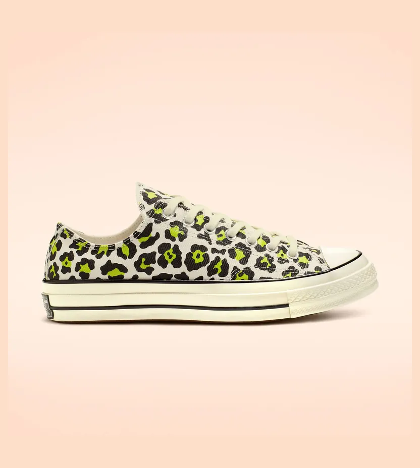 Converse Chuck Taylor All Star 70 Ox Leopard White Bold Lime (164410C)