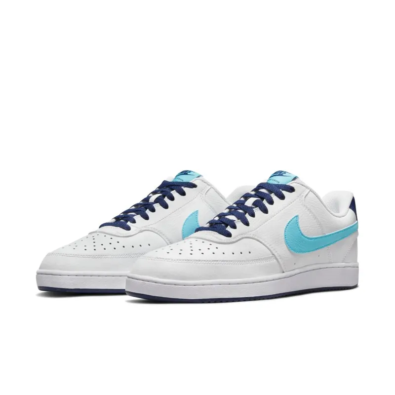 Nike Court Vision Low White Blue Void Turquoise (DM1187-100)