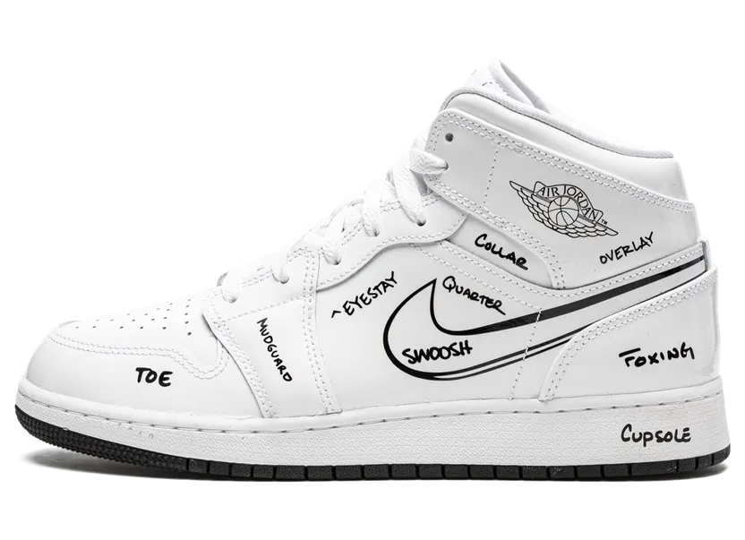 Air Jordan 1 Mid GS Sneaker School (DQ1864-100)