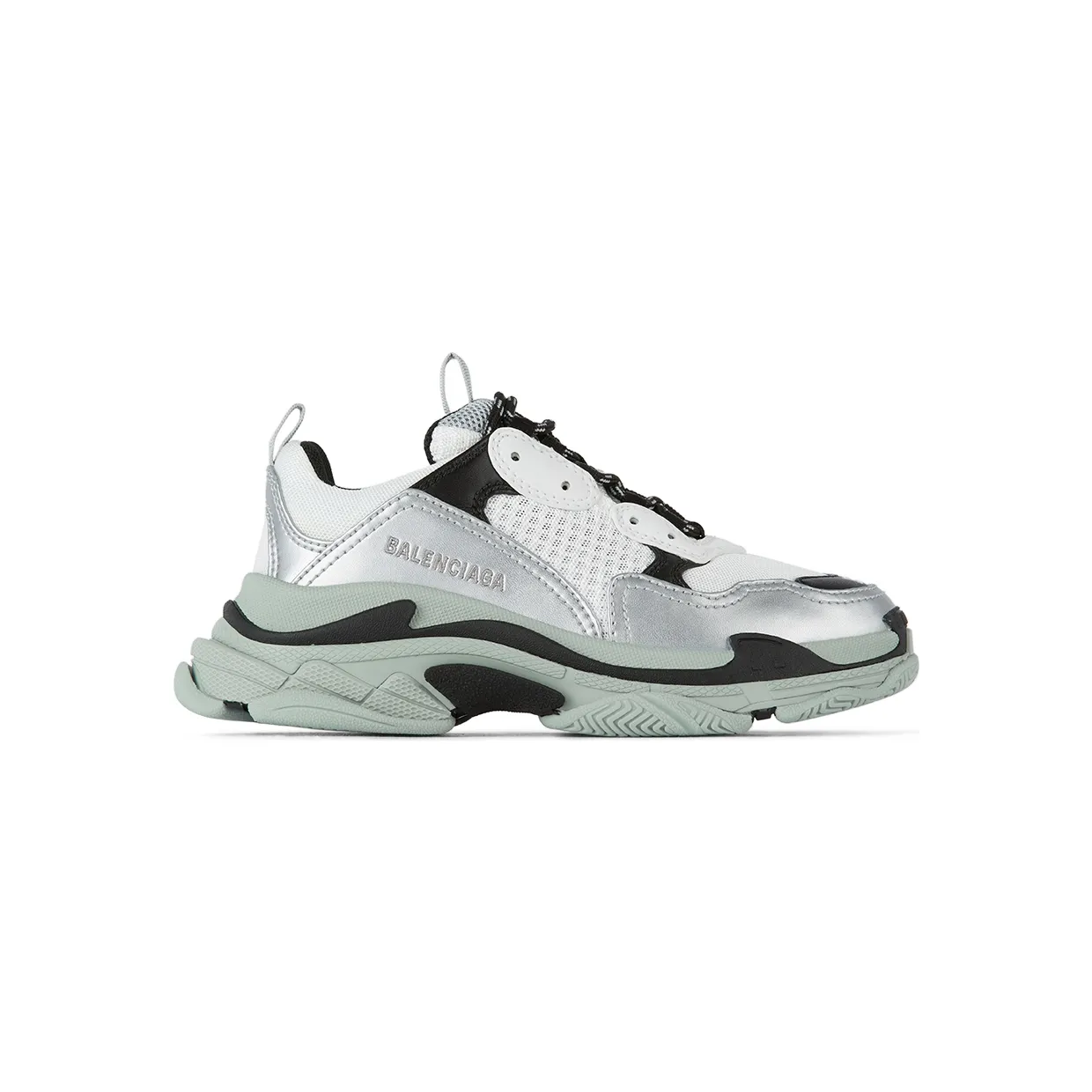 Balenciaga Kids Kids Silver Triple S Sneakers (654251-W2FS5-1250)