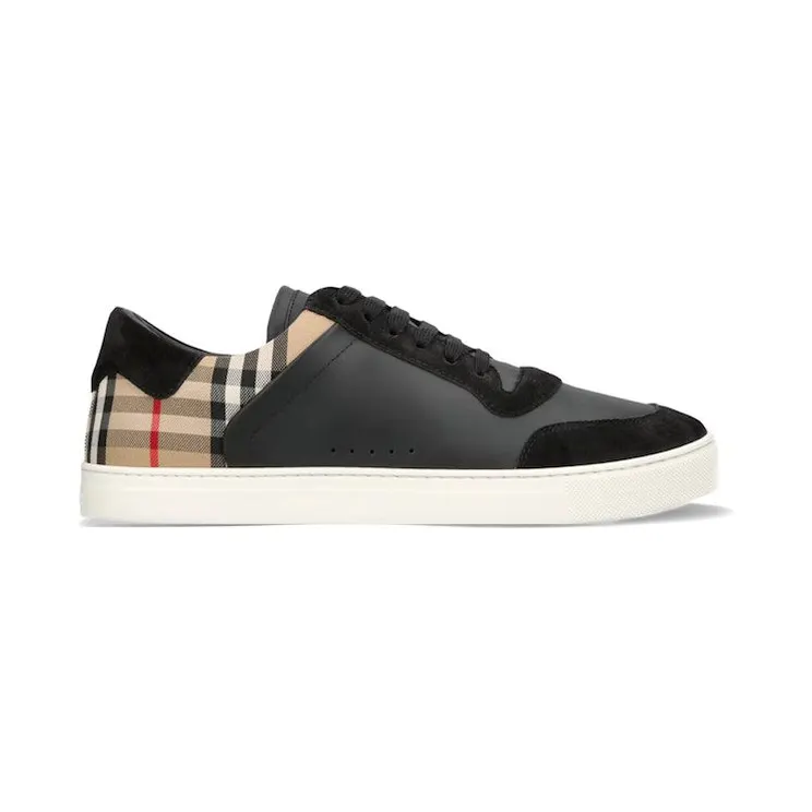 Burberry Stevie Check Sneakers Black Beige (8070818)