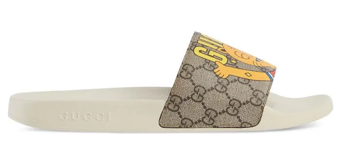 Gucci x Pablo Delcielo Cat GG Supreme Slide Beige (699302 U1G00 8462)