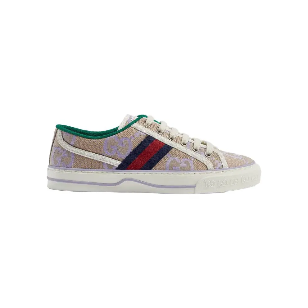 Gucci Jumbo GG Tennis 1977 Beige Lilac Canvas (725879 UKO70 8872)