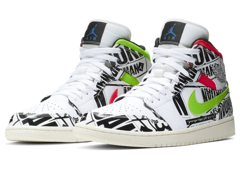 Air Jordan 1 Mid All-Over Logos (554724-119)
