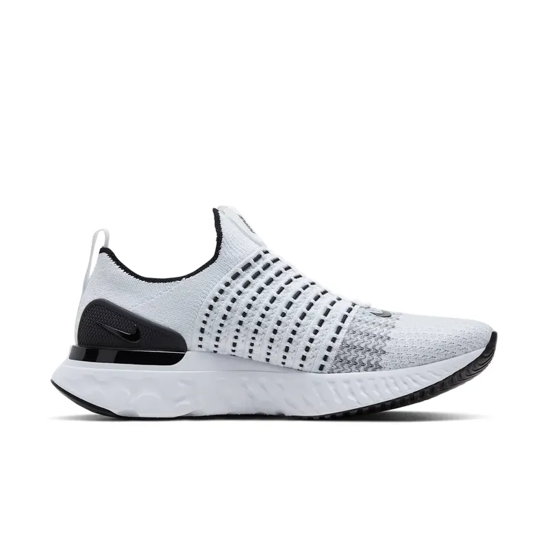 Nike React Phantom Run Flyknit 2 White Black White/White-Black-Pure-Platinum (CJ0277-100)